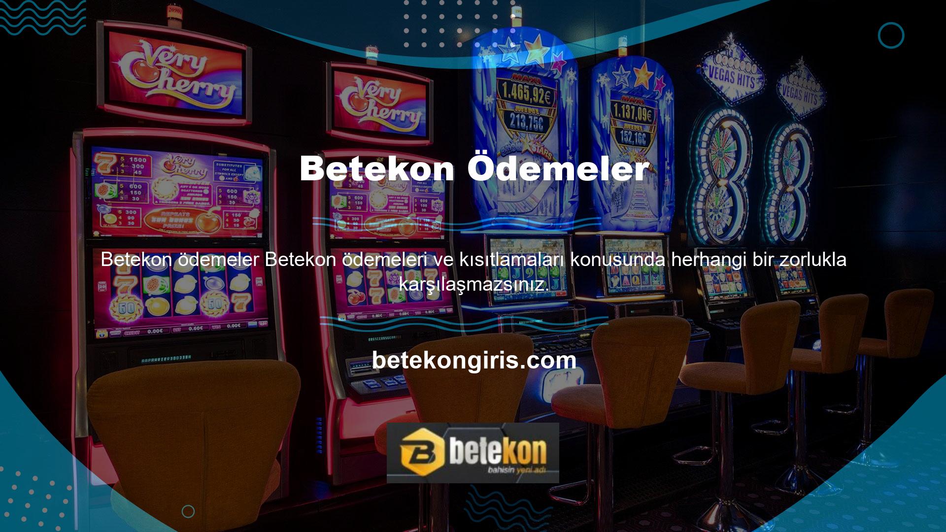 Casino siteleri, ödeme yöntemleri, oyun türleri, bonuslar, web sitesi temaları ve özellikleri gibi Betekon temaları için genellikle nasıl olumlu yorumlar topluyor? Yüzlerce farklı oyun mevcut ve slot oyunları hızlı kazanmaya yönelik basit bir yaklaşım sunuyor